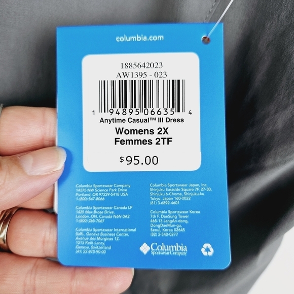 Columbia Women's Anytime Casual III Dress in Grey NWT - Plus Size 2X - Picture 9 of 16